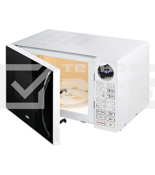 Микроволновая печь BBK 23MWG-930S/BW белый/черный, 23 л, 900 Вт, переключатели - сенсор