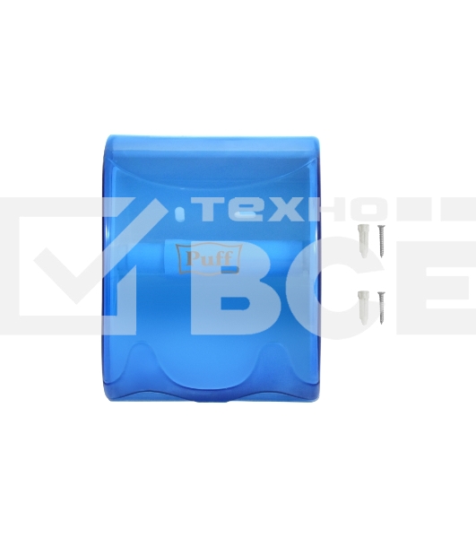 Диспенсер туалетной бумаги, малый Puff 7105, синий, пластиковый, 14,5х15,5х14,4 см