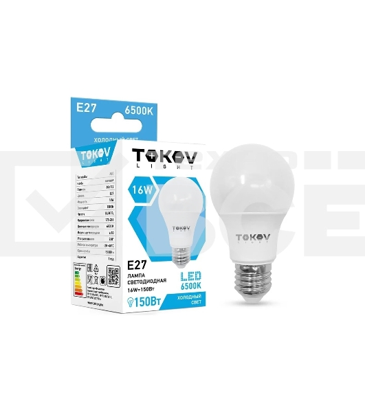 Лампа светодиодная TOKOV ELECTRIC 16Вт А60 6500К Е27 176-264В