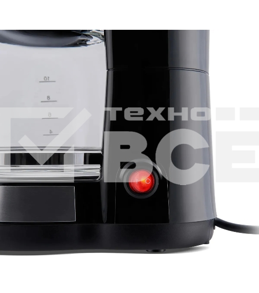 Кофеварка капельная Domfy metal DSM-CM301 1000Вт черный/серебристый