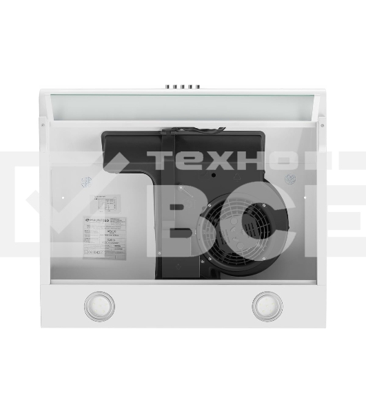 Вытяжка козырьковая Maunfeld MP-1 50 белый/прозрачный, 50 см, 520 куб. м/ч, 49 дБ