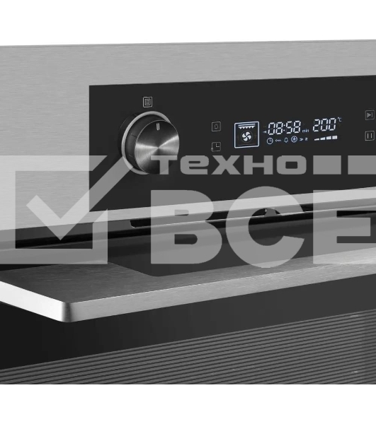 Шкаф духовой электрический Maunfeld AEOH60102S, 60л, дверца с 3 стеклами, нержавеющая сталь