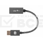 Кабель-переходник DP --> HDMI-F 0.2m , серый металлик, оплетка, 4K@60Hz, Telecom (TA560), фото14