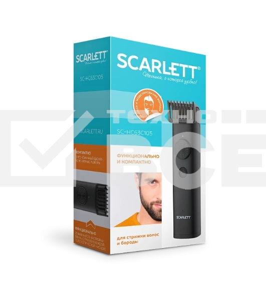 Машинка для стрижки волос Scarlett SC-HC63C105 (черный)