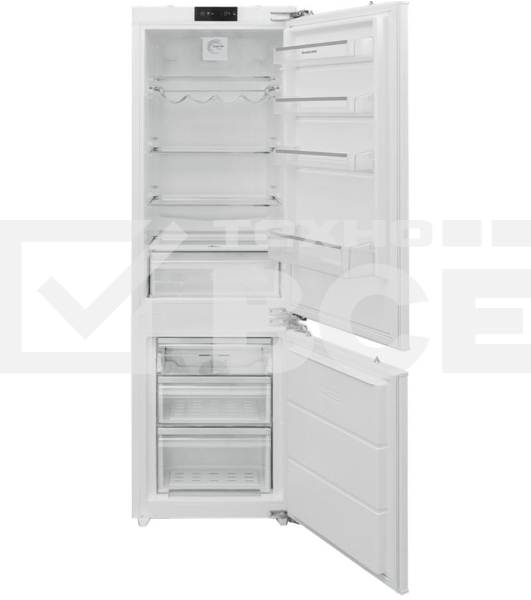 Холодильник Schaub Lorenz SLU E235W5 BUILT-IN белый двухкамерный 180/63 л морозилка снизу, капельная