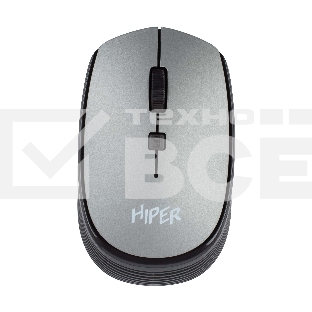 Мышь беспроводная HIPER HOMW-081 серый, 1600 dpi, радиоканал, USB, кнопки - 4