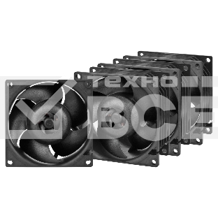 Комплект вентиляторов для корпуса Arctic S8038-7K (4 Pack) черный, 80 мм, 7000 об/мин, 4 pin