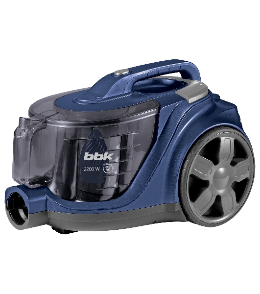 Пылесос BBK BV1901 синий/серый, 400/2200 Вт, уборка сухая, пылесборник контейнер 3 л