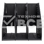 Лоток вертикальный Deli 78995DK-GREY 3 отд. складной для бумаг A4 250х256х243мм темно-серый, пластик, фото3