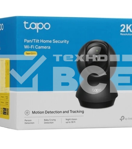 Умная домашняя поворотная камера TP-Link Tapo C211 черный