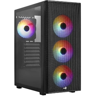 Компьютерный корпус Aerocool  / Formula Designer-G-BK-v1 черный без БП ATX 2xUSB2.0 1xUSB3.0 audio bott PSU