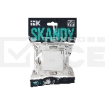Розетка 1-м SKANDY 16А IP44 с заземл. защ. штроки с крышкой SK-R11W арктич. бел. IEK SK-R16-16-44-K01, фото6