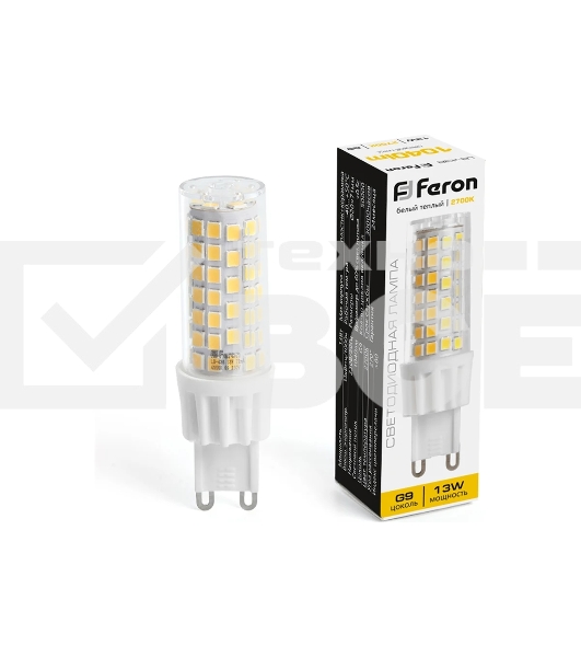 Лампа светодиодная FERON LB-436 (38152) 13 вт 230в G9 теплый капсульная