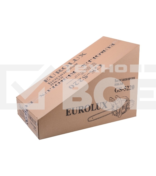 Бензопила Eurolux GS-5220 2400 Вт,Длина шины мм / дюймы 505 / 20” Объём двигателя см3 52 70/6/8