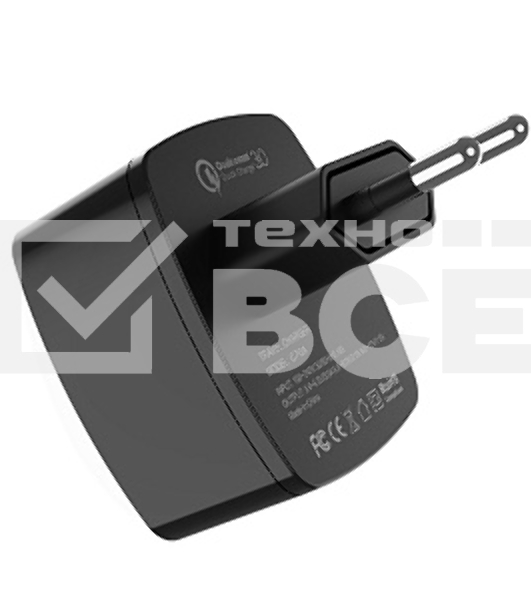 Сетевое зарядное устройство HOCO (6931474706638) HOCO C70A Cutting-edge single port QC3.0 черный