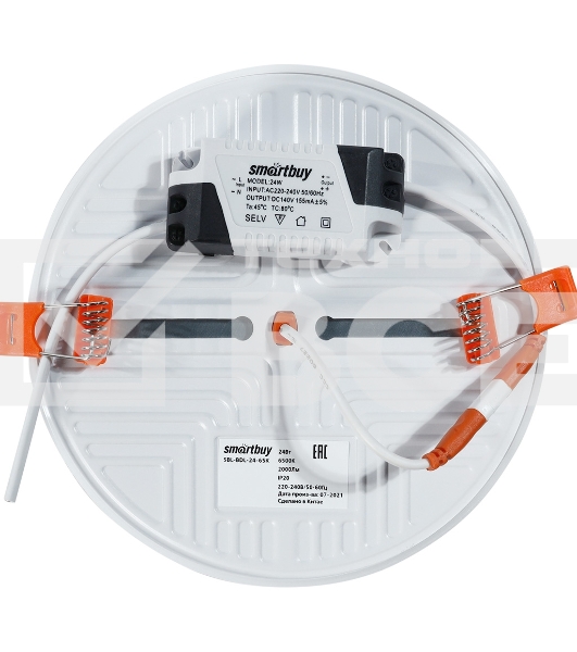 Безрамочный светильник SMARTBUY (SBL-BDL-24-65K) 24W/6500К