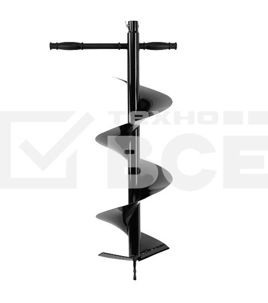 Шнек для грунта Denzel E-250, диаметр 250 мм, длина 800 мм, соединение 20 мм, несъемный нож