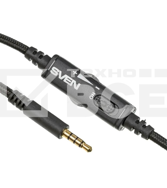 Гарнитура проводная игровая SVEN AP-G999MV с микрофоном серый (50 мм, мини-джек (стерео) O 3,5 мм (4 pin))