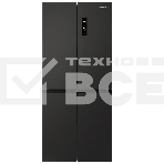 Холодильник Maunfeld MFF192NFSB01 Inverter черная сталь трехкамерный 334/184л морозилка снизу, No Frost, Side by Side, фото 1