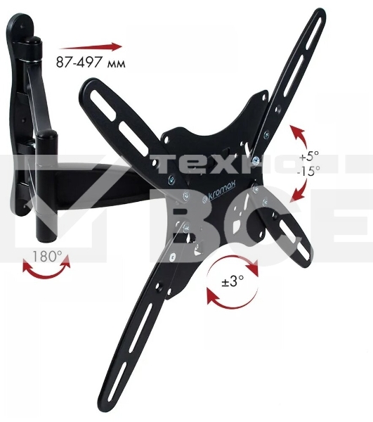 Кронштейн для телевизора Kromax TECHNO-5 серый 15