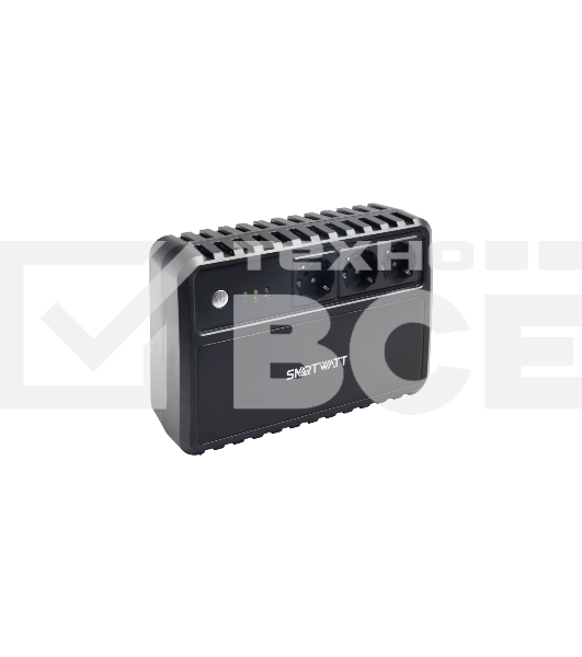 Источник бесперебойного питания SMARTWATT UPS SAFE 600 Line-interactive 600VA/360W Brick (Euro x3, LED, 255x175x93(мм), 4,2 кг, гарантия 24мес. (ИБП