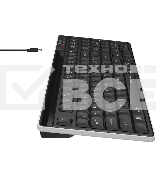 Клавиатура A4Tech Fstyler FBX70C беспроводная, USB, Bluetooth/Радиоканал, черный