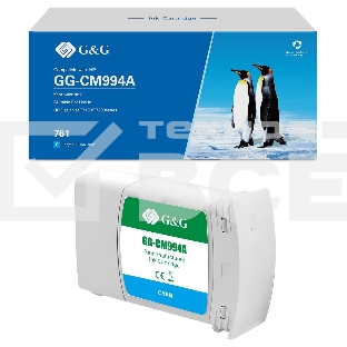 Картридж струйный G&G GG-CM994A 761 голубой (400 мл) для HP Designjet T7100/T7200