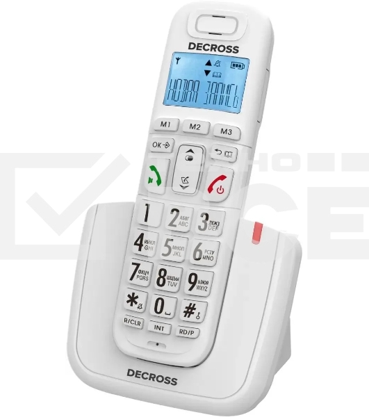 Р/Телефон Dect Decross DC1014 белый АОН