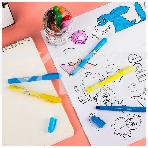 Масляная пастель Deli 72054 с поворотным механизмом, 12 цветов, длина 130мм, диаметр 13мм, пластиковая туба, фото5