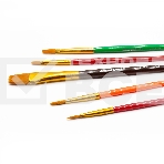 Набор кистей Silwerhof Color, синтетика (набор 5шт) синтетика круглая №3/плоская №2,6,14/овальная №1, фото3