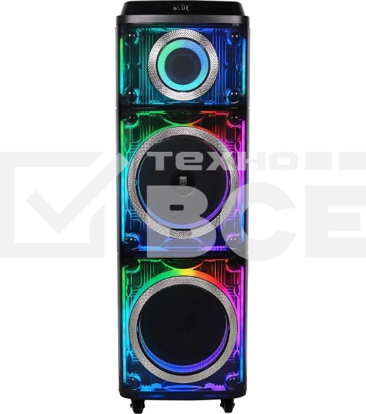 Колонка портативная Ural 203 черный 2000W 1.1 BT/3.5Jack/USB-C 15м 9000mAh