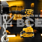 Гайковерт ударный аккумуляторный бесщет. Denzel CIWH-BL-20-350, Li-Ion, 20 В, фото9