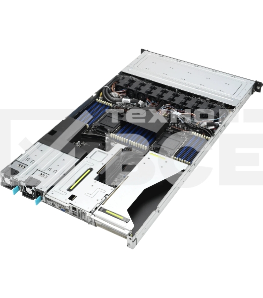 Серверная платформа ASUS RS700-E11-RS12U, 1U, 2x Socket-E LGA4677, 32x DDR5 4800*/5600*, 12x2.5'' NVMe/SATA*/SAS* hsb (*-RAID/HBA need), 2x M.2 PCIe 2260/2280, up to 3x PCIe Gen5 + 1 x int RAID slot, 2 x 10G(Intel X710-AT2) RJ45 LAN, 1+1 1600W