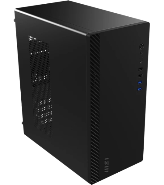 Корпус ПК без блока питания/ Case MSI PRO SHIELD M100P, Midi-Tower, 1x80мм, 2xUSB 3.2, 2xUSB 2.0, mATX, mITX Black
