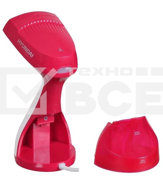Отпариватель Hyundai H-HS02123 белый/вишневый, 1650 Вт, 28 г/мин, 300 мл