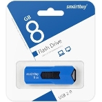 Флешка USB Smartbuy STREAM Blue (SB8GbST-B), 8Gb, USB 2.0, R/W 25/15, синий/черный, фото3