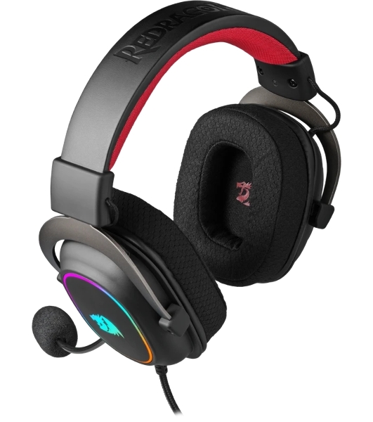 Гарнитура Redragon Zeus X чёрный, проводная, USB, подсветка