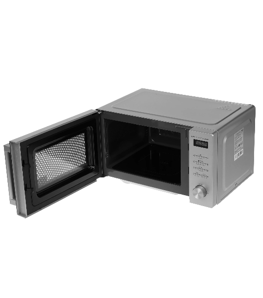 Микроволновая печь CASO M 20 Ceramic Gourmet серебристый/черный, 20 л, 700 Вт, переключатели - кнопки, поворотный механизм