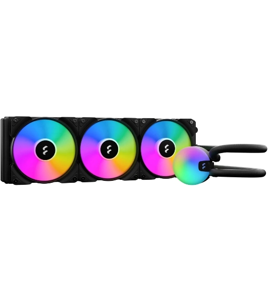 Система жидкостного охлаждения для ПК/Water Cooling System Fractal Design Lumen S36 V2 RGB (200W, 360mm, Black, ARGB/Fans: 3x120mm, 56CFM, 33.2dBA, 2000RPM/Pump height 67mm, 22dBA, 4000RPM, Rad thickness 27mm/S: 1851, 1700, 1200, 115X, 2011, 2066, AM5, AM4)