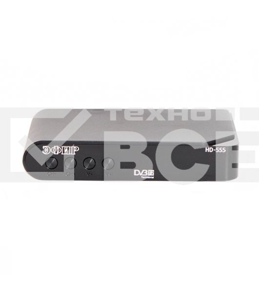 Ресивер эфирный цифровой DVB-T2 HD HD-555 пластик, дисплей, Эфир