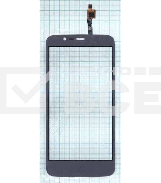 Сенсорное стекло (тачскрин) для ZTE Blade A310, серое