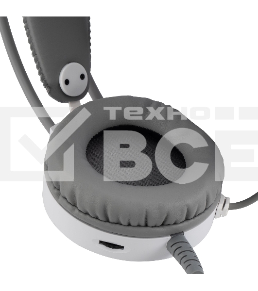 Наушники с микрофоном Оклик HS-L300G White белый 2.2м мониторные USB оголовье (1796952)