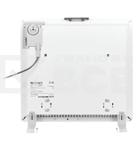 Конвектор NeoClima Dolce TL1.0 ЭВНА-1,0/230С2(мбп) белый, 1000 Вт, 16 м2, термостат