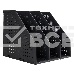 Лоток вертикальный Deli 78995DK-GREY 3 отд. складной для бумаг A4 250х256х243мм темно-серый, пластик