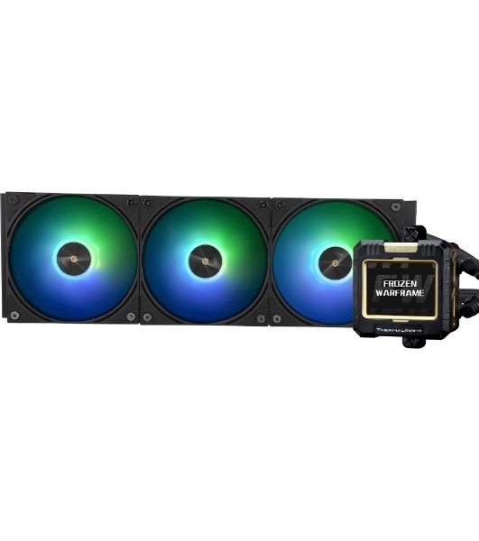 Система жидкостного охлаждения Thermalright Frozen Warframe 360 ARGB Soc-AM5/AM4/1200/1700/1851 черный 4-pin 29.8dB Al LCD Ret (F-WFRAME-360-BL-ARGB)