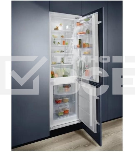 Встраиваемый холодильник Electrolux ENT6NE18S белый, 2-хкамерн., 195/62 л., морозилка снизу, No Frost