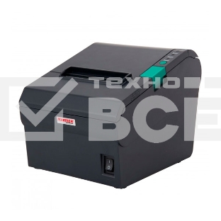 Чековый принтер Mertech G80i прямая термопечать, 203 dpi, 250 мм/сек, Ethernet, RS-232, USB, чёрный