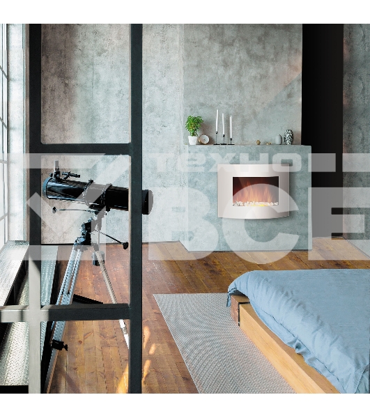 Электрокамин Electrolux EFP/W-1200URLS, белый, 2000 Вт, 25 м2, термостат, пульт д/у