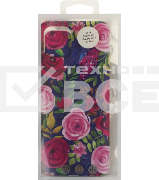 Чехол (клип-кейс) Gresso Air, для Samsung Galaxy A03, прозрачный/рисунок [gr17aaae9200]