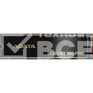 Накопитель SSD ADATA LEGEND 1Tb 900 PRO, M.2(22x80mm), NVMe 1.4, PCIe 4.0 x4, 3D NAND, R/W 7400/6000MB/s, IOPs н.д./н.д., TBW 600, DWPD 0.3 (5 лет)